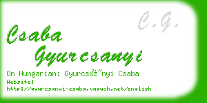 csaba gyurcsanyi business card